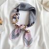 Literature and art new spring and summer thin small square scarf female imitation silk sunshade sunscreen silk scarf, scarf decorative printing small