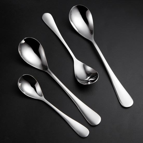 Coffee Spoon Non-slip Mirror Polished Unbreakable Rustproof Long Handle Stirring Stainless Steel Dishwasher Safe Dessert