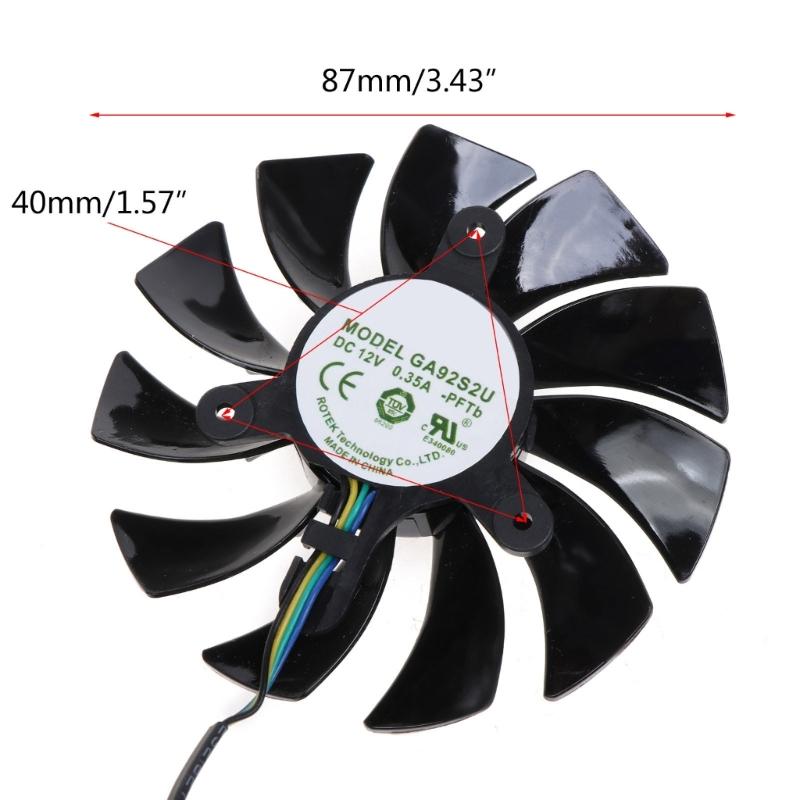 3Pcs 87MM GA92S2U C12V 4Pin Graphics Card Fan for GeForce 3060TI 3070 3080 3090 -GAMING OC Video Card