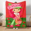 1Pc Strawberry Party Invitation Blanket For Couch Bed Plush Cozy Fuzzy Blanket Super Soft Warm Blankets For Fall And Winter 0918254