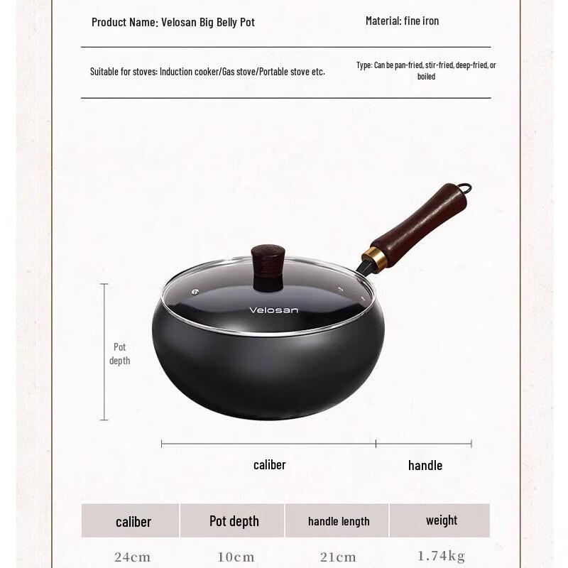 Чугунная сковорода-вок Wenlunshan