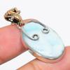 Natural Republic Larimar Gemstone 925 Solid Sterling Silver Pendant 1.50'' G2I45