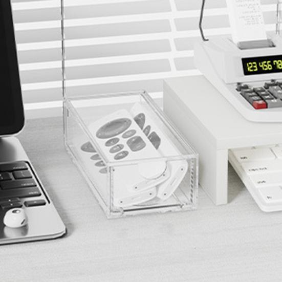 Акриловый Органайзер для Хранения Прозрачный Органайзер с Выдвижными Ящиками Пылезащитный Органайзер для Косметики Очки Чай Кофе Канцелярские Принадлежности Настольный Контейнер для Хранения