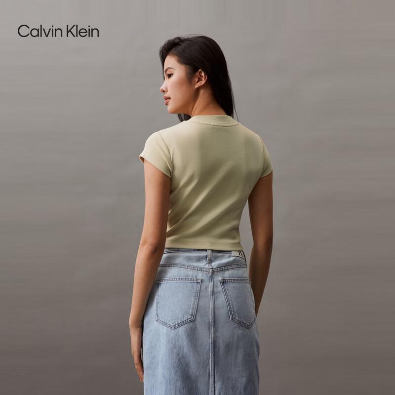 Calvin Klein Джинсы Женская Футболка с Короткой Рукавой и Буквами