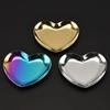 New Dining Plate Stainless Steel Storage Tray Dish Jewelry Ring Organizer Bread Dessert Plate Golden Oval Plate Desktop Decor
