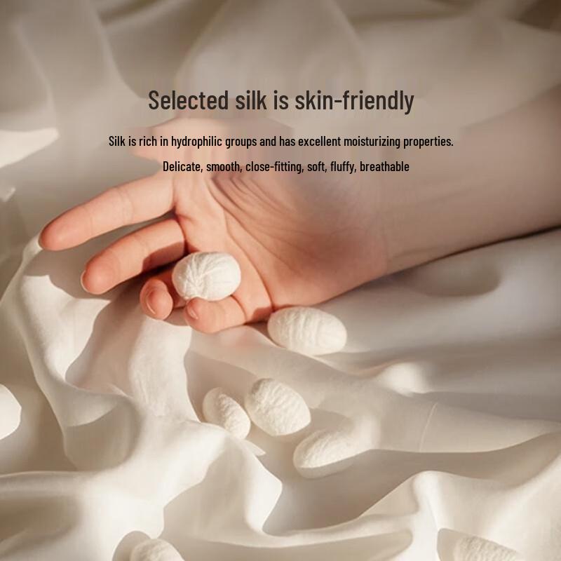 Luolai Class A Washable Silk Blend Neck Support Pillow Pair