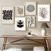 Абстрактные линии, растения, листья, геометрия, цветы, постеры и принты, холст, живопись, скандинавские настенные художественные картины для декора гостиной