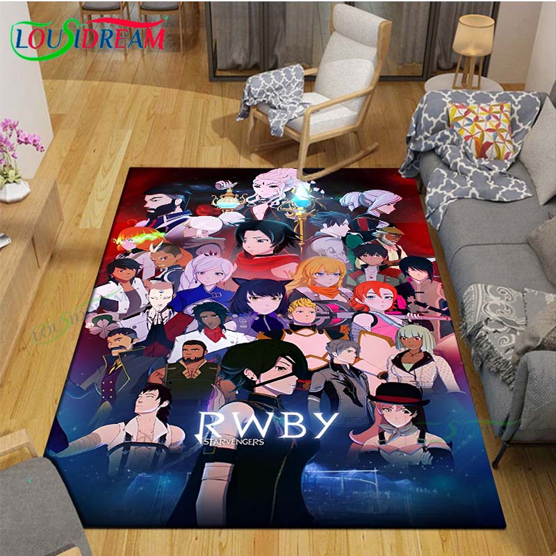 Anime Characters A-RWBY Carpet for Living Room Home Sofa Decoration,Children Game Large Decor Floor Mat Yoga Mat Large Carpet