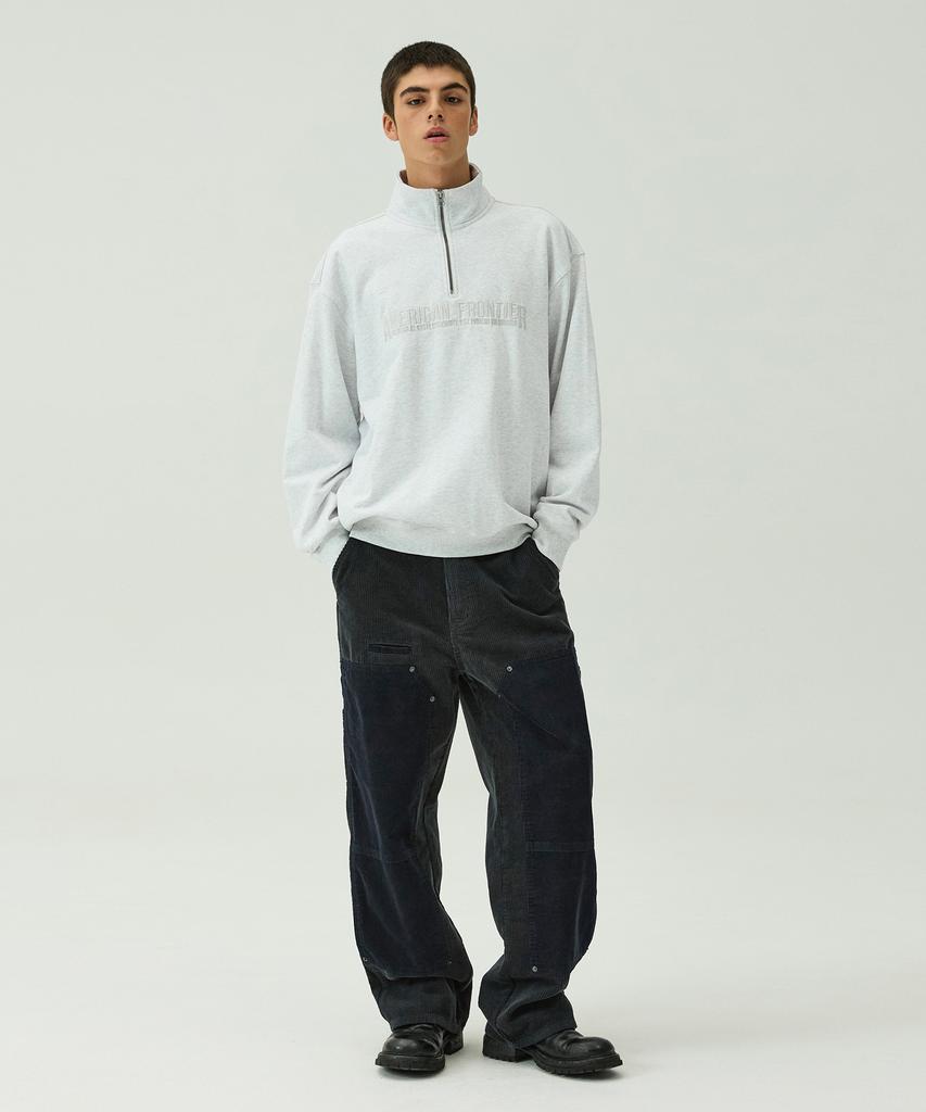MAGOODGAN Farburn 4416 Carpenter Corduroy Contrast Dark Navy Pants