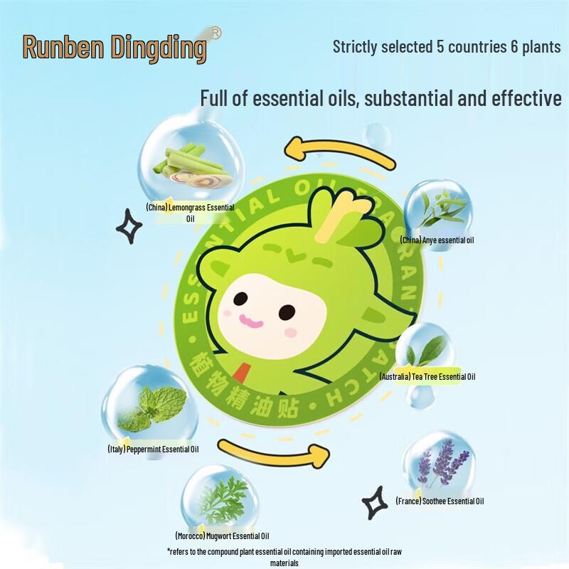 Runben Plant Essential Oil Mosquito Repellent Patches