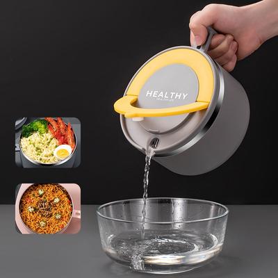 Чаша для лапши быстрого приготовления из нержавеющей стали 304, ланч-бокс с ручкой, коробка для бенто, термос для еды, офисный работник, студенческий детский ланч-бокс