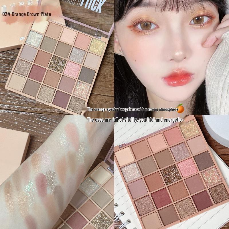 Kappel Lucky Eyeshadow Palette: 25-Color Shimmer & Matte Earth Tones for Beginners