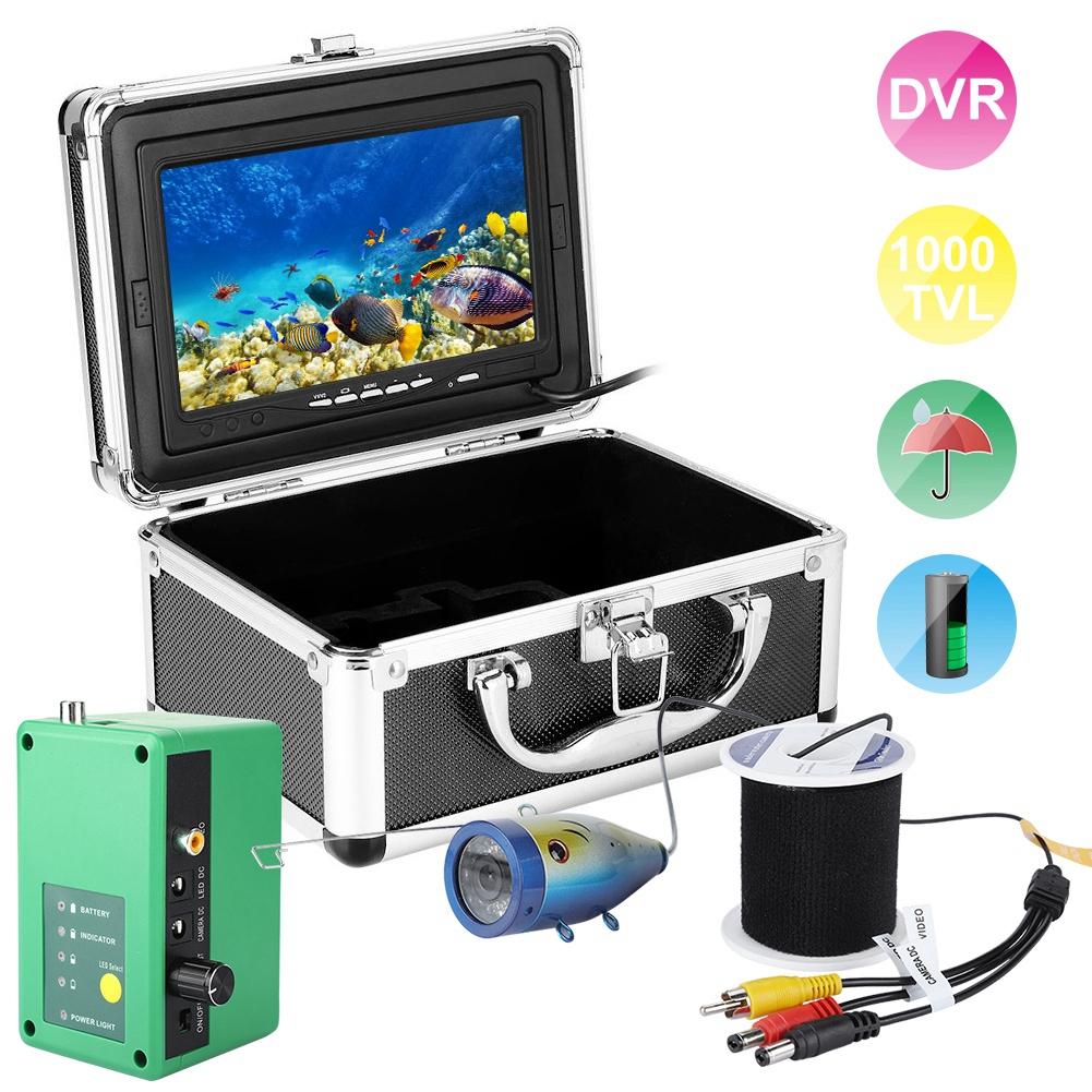 7-дюймовый 30M инфракрасный рыбопоисковый эхолот 1000 TVL Подводный DVR камера рыболовный монитор