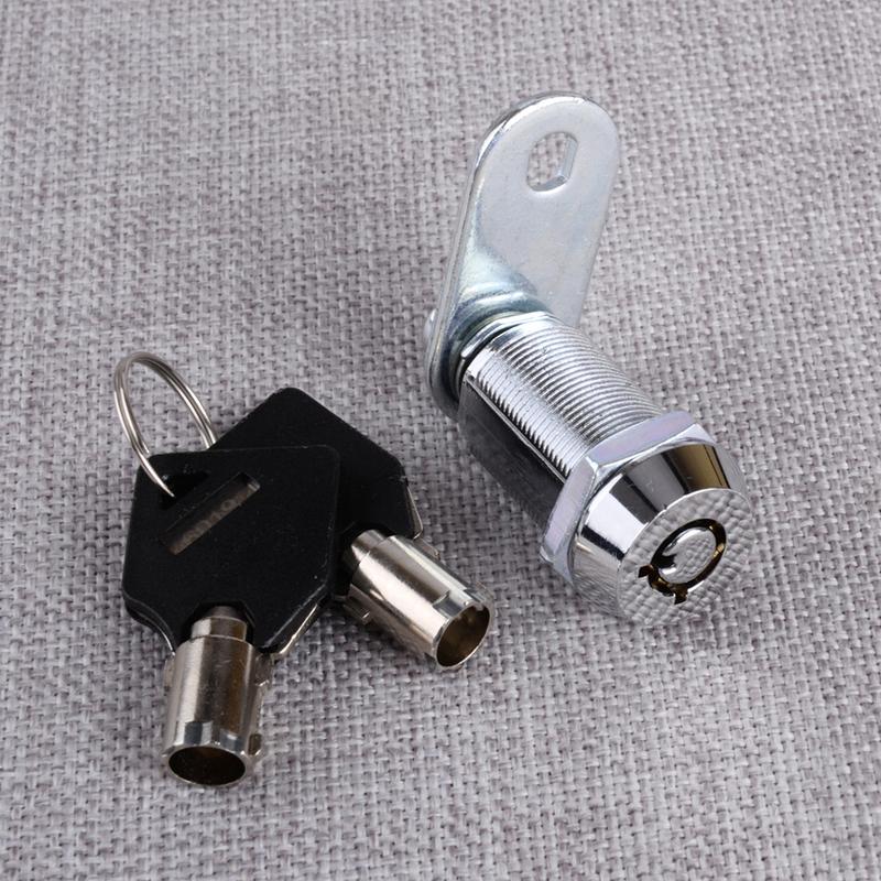 1-1/8" Door Cam Lock Cylinder Washer With 2 Keys For RV Trailer Storage Compartment Motorhome Camper
