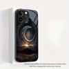 Закаленное стекло для телефона с рисунком Лунного Тотема, подходит для iPhone 17 16 15 14 13 12 11 Pro/Max/Plus, противоударная задняя крышка