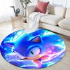 Sonic the Hedgehog,Round Area Rug,Carpet Rug for Living Room Bedroom Sofa Playroom Decor,Non-slip Floor Mat