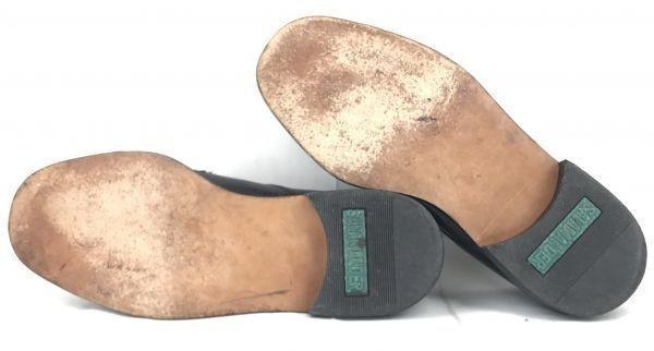 Salamander Германия Кожаные Оксфорды с U-образным мыском 26.5 Черные Туфли для бизнеса(ИСПОЛЬЗОВАЛ)