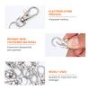 10pcs Bird Cage Lock Pet Hook Clip Door Snap Metal Hooks Lanyard Anti Escape Clips Trigger Key Accessory Clasps Parrot