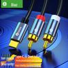 Кабель-конвертер Biaz 1,5 м Type-C на двойной RCA аудио
