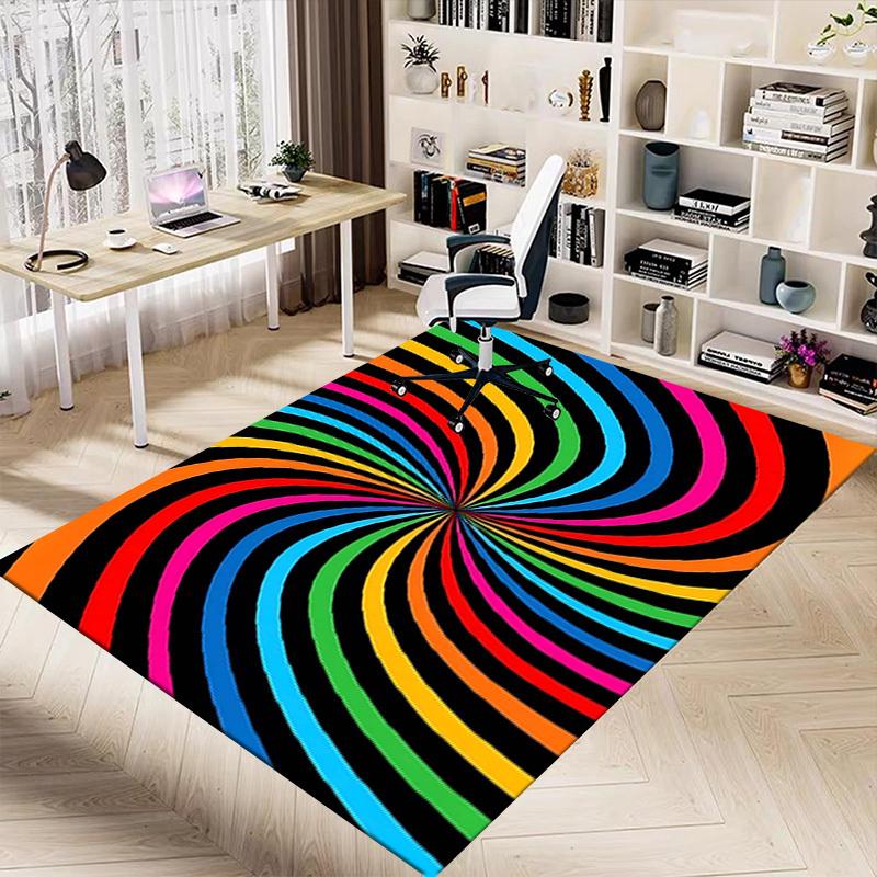 1PC Colorful Swirl Extra Large Non Slip Floor carpet, Office, family, bedroom, Studio Large Area Rug Indoor Rugs, , Vibrant Colors