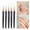 Набор металлических ручек для рисования линий на ногтях: Коллекция кистей 5/8/12/20/25 мм