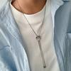 Salircon Stylish Simple Silver Color Stainless Steel Pendant Necklace 2026 Long Snake Chain Geometric Butterfly Choker Jewelry