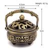 Copper Alloy Hanging Incense Burner - Indoor Aromatherapy Ornament for Agarwood Sticks