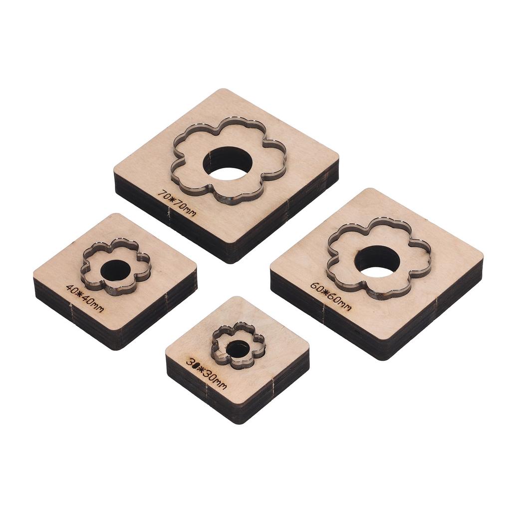 4 шт. Форма для резки кожи с цветочным узором, точная и чистая резка кожи, штамп для картона