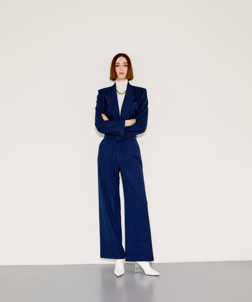 Chaenyuyog High-Waist Wide Pants [Navy]