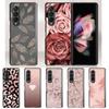 Zfold4 блестящий чехол с изображением розовой розы для Samsung Galaxy Z Fold3 5G, жесткий тонкий чехол, ультратонкий чехол для телефона Galaxy Z Fold 3