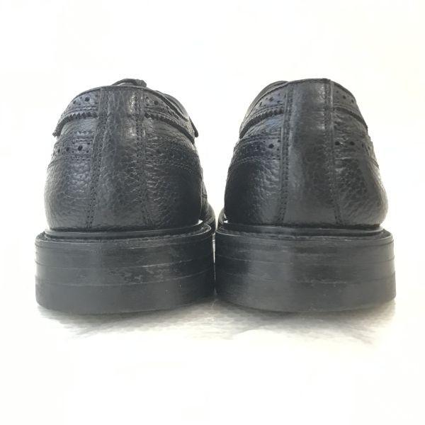 60s-70s Vintage STUART HOLMES Goodyear Long Wingtip Shoes 27.5-28cm Black(USED)