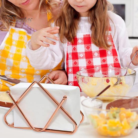 Железный держатель для бумажных полотенец Треугольная форма Нержавеющая сталь Большая емкость Полированная без деформации Бар Офисный кухонный стол Держатель для салфеток Диспенсер для салфеток