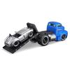 Maisto 1/64 Scale Muscle Machines Muscle Transporter Diecast Model Car (1950 Ford COE Flatbed/1964 Shelby Cobra - Silver/Blue 11548)