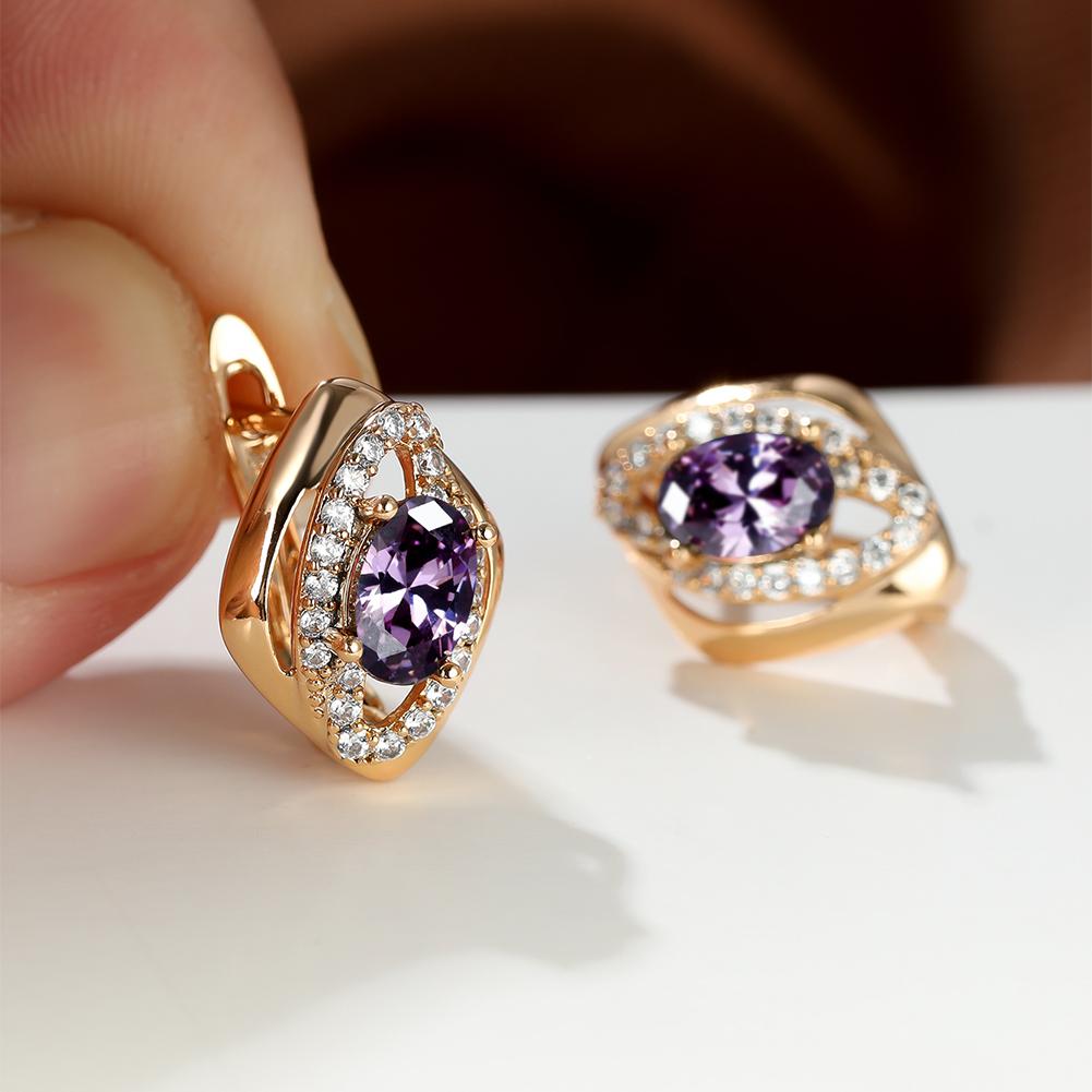 Mystic Oval Cut Rainbow Stone Marquise Design Earrings Horse Eye Love Dangle Earrings Bride Band Engagement Jewelry