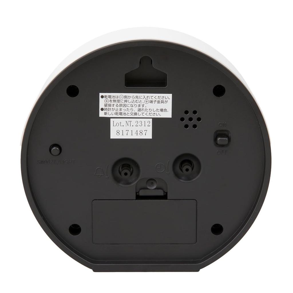 NITORI Тихие настольные часы с секундной стрелкой SW 006TG Белые 8171487