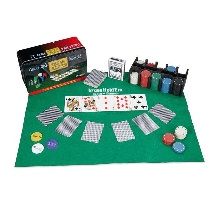 Relaxdays Coffret De Poker, 200 Jetons, Tapis De Jeu, 54 Cartes, Boutons Dealer, Blind, Sensation Casino, Coloré