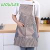 Женский мужской регулируемый фартук для кухни, столовой, работы, можно вытирать руки, водонепроницаемый нагрудник, карман, функциональные топы