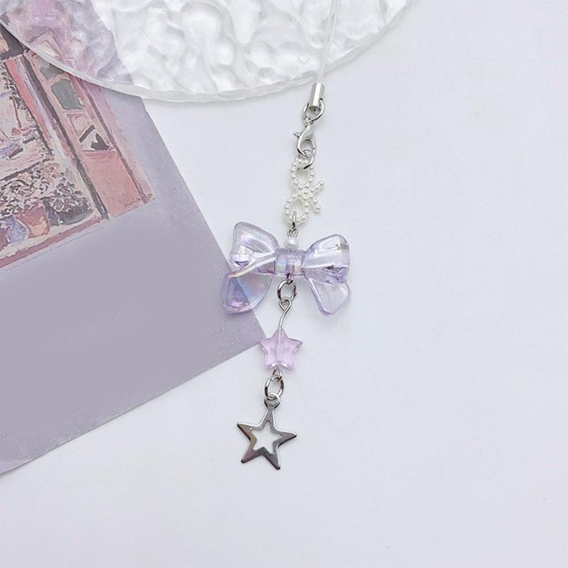 Брелок на шею для телефона с бусинами, ремешок на запястье, бант, сердце, цепочка для телефона, DIY, ручная работа, брелоки-бантики, аксессуар для телефона, рюкзака, камеры