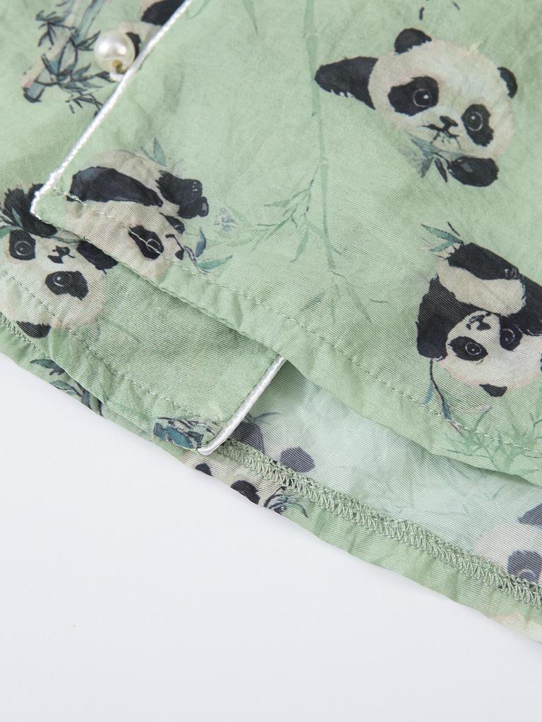 Летний ханьфу для девочек 2025: Новый топ в китайском национальном стиле и брюки широкого кроя, детский костюм-двойка.