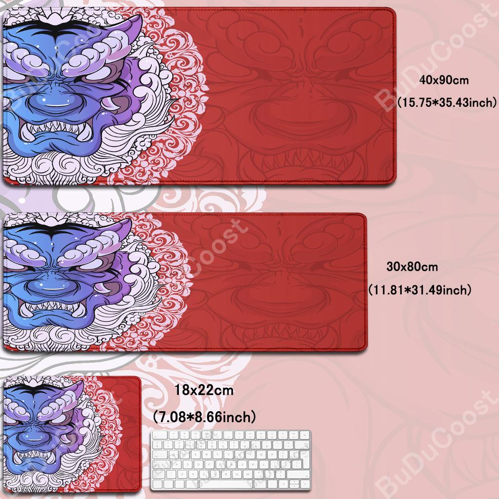 Anime Tiger Mouse Pad Large Size Laptop Computer Lock Edge Desk Mat Rubber Mousepad Gamer Carpet Gaming Accessories Keyboard Mat