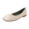 2025 Widened Grandma Shoes Women's Super Soft Flat Bottom Soft Leather Pregnant Women Peas Comfortable Thin Small Leather Shoes