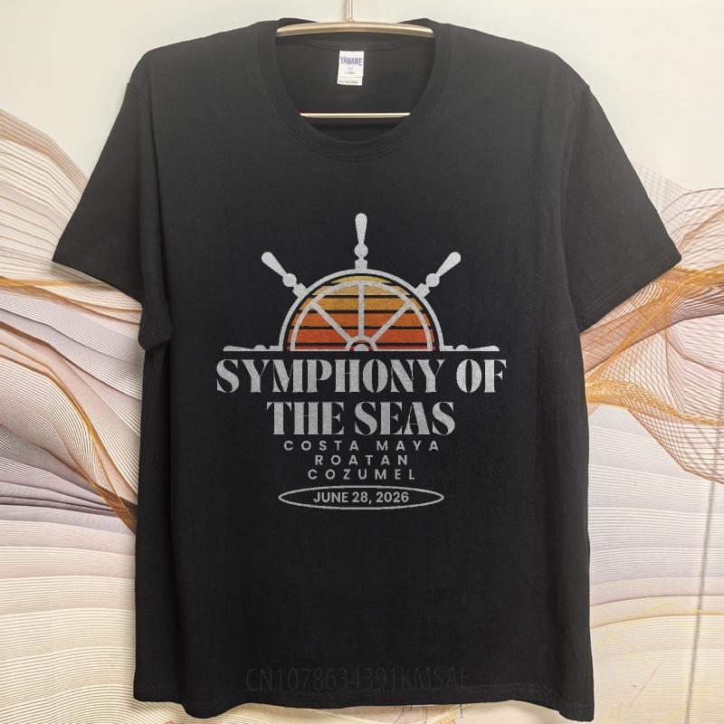 Man Brand tshirt Unisex Summer Teenagers Tshirt Symphony Of The Seas Cruise Ship Design Short Sleeve New Arrived ONeck Tops