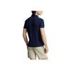 Polo Ralph Lauren FW23 Узор Вышитый Хлопок Рубашка Поло с Коротким Рукавом Мужские Топы Темно-Синий 710910565-001
