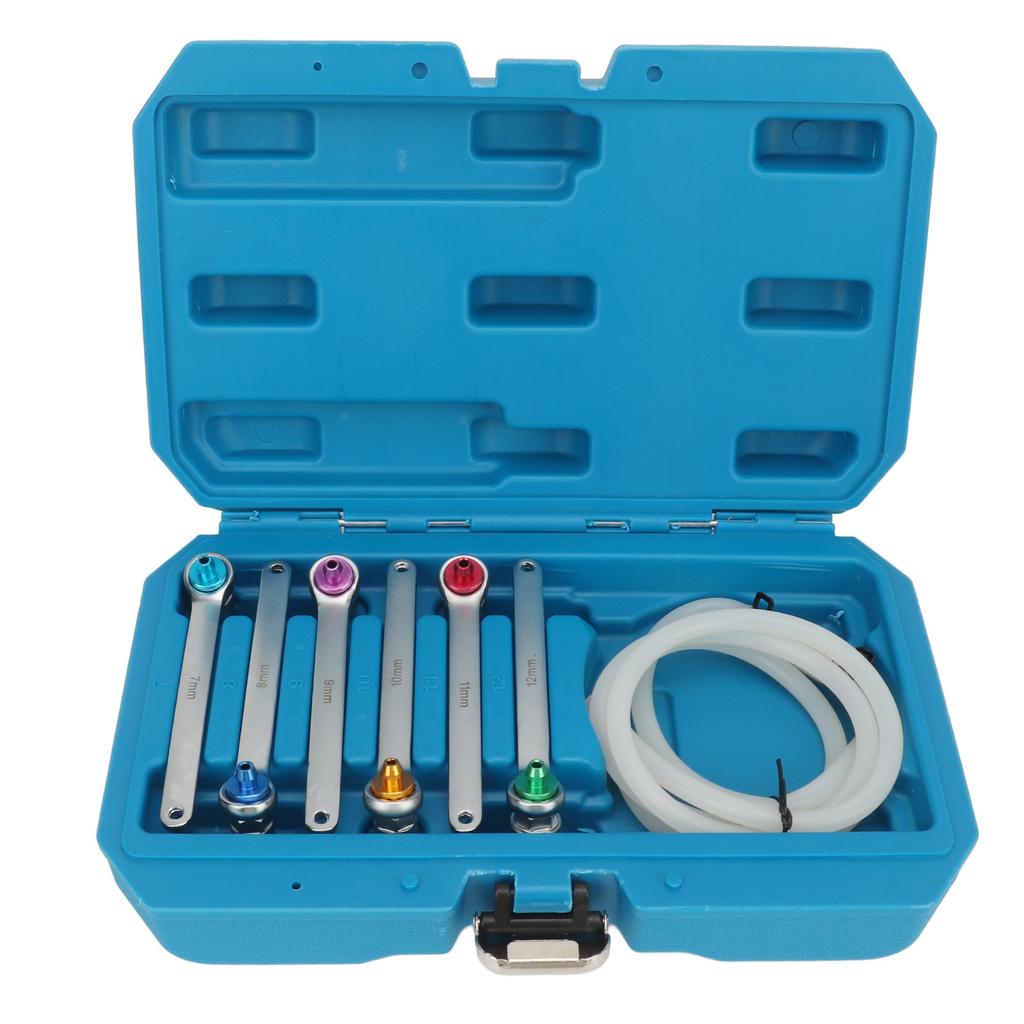 Набор инструментов для прокачки тормозов 7-12 мм 12-гранный гаечный ключ шланг для слива масла с обратным клапаном для автомобиля