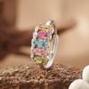 S925 Стерлинговое Серебро Натуральный Турмалин Цветной Кольцо-Сокровище Женское Кольцо с Цветным Драгоценным Камнем на Указательный Палец Ювелирные изделия