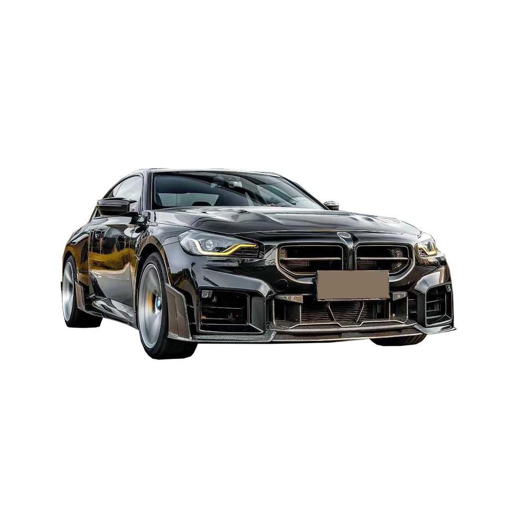 BMW M2 G87 AE Стиль Углеродное волокно Передний Сплиттер Решетка Бампер Крыло Спойлер Комплект