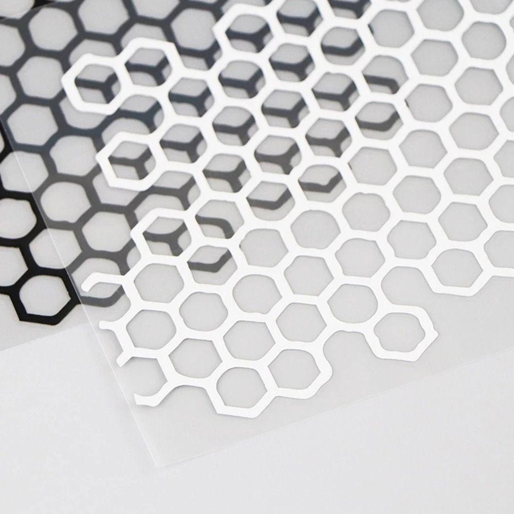 Dust-proof Bumper Helmet Ornament Motorcycle Decorative Sticker Reflection Honeycomb Decals