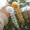 Ancient Style Headwear Thai Headdress Leaf Dai Style Hair Clip Vintage Metal Hair Sticks  Women
