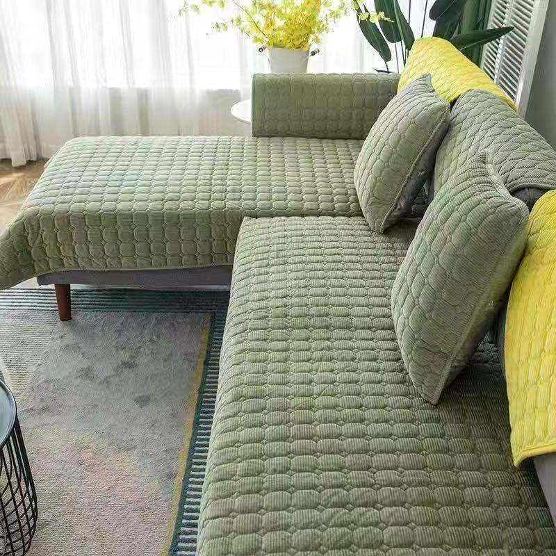 Сплошной цвет Нескользящий чехол для дивана, утепленный мягкий диван-полотенце для декора мебели для гостиной, чехлы для диванов, чехлы для диванов