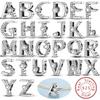 Медь 26 Буквенная подвеска Алфавит A-Z Бусины Подходят для оригинальных браслетов-шармов DIY Подвеска Ювелирное изделие Женский подарок